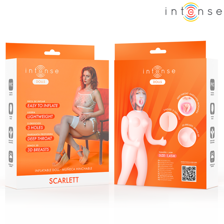 Aufblasbare Puppe Scarlett mit Drei Öffnungen von Intense Dolls | Fesselliebe.de