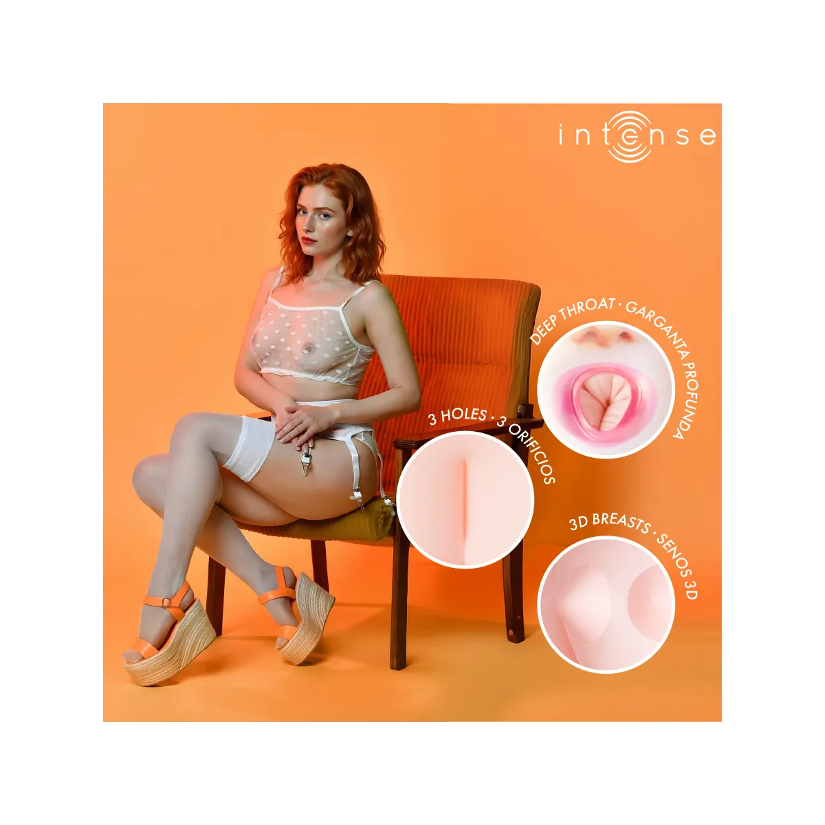 Aufblasbare Puppe Scarlett mit Drei Öffnungen von Intense Dolls | Fesselliebe.de