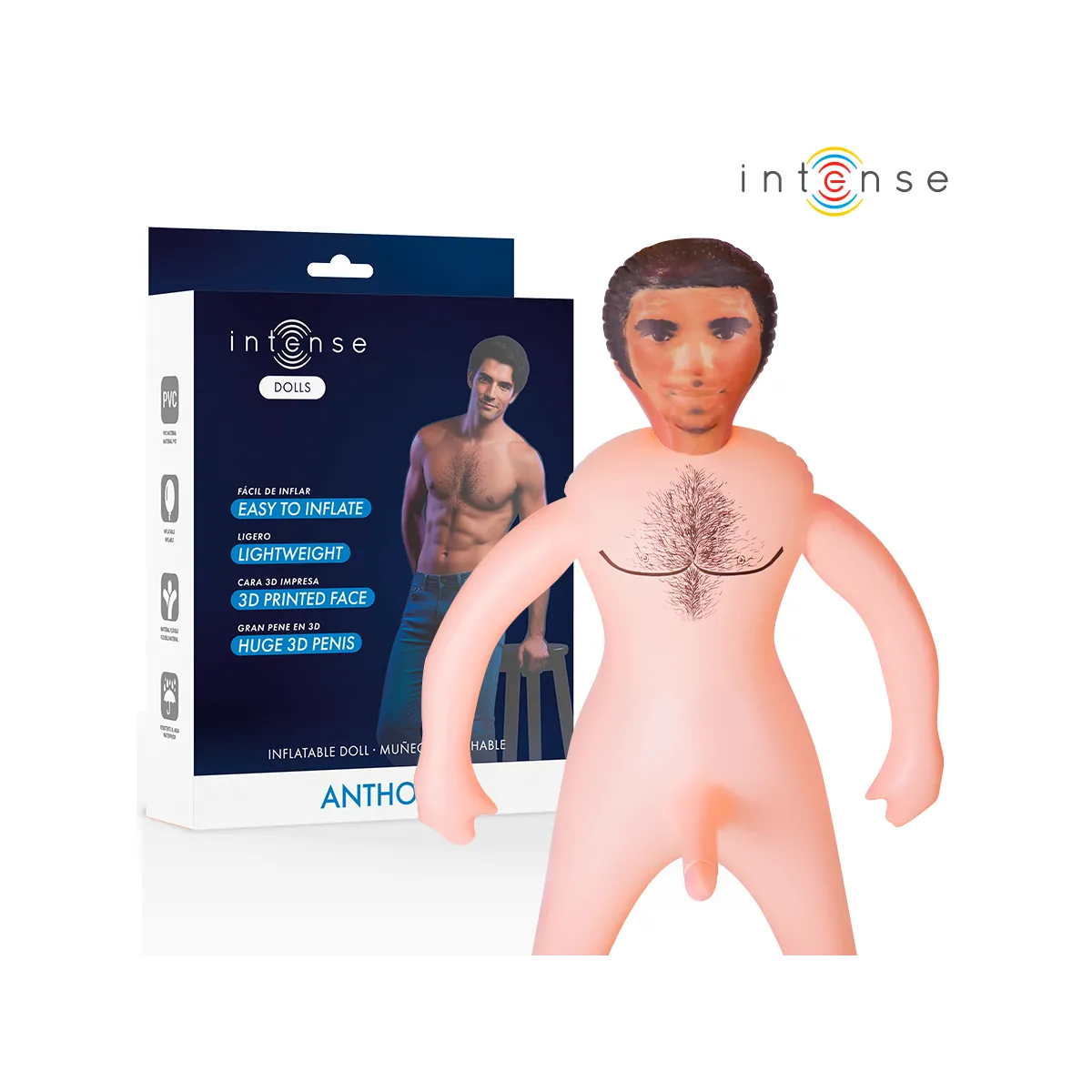 Aufblasbare Puppe anthony mit 3D-Penis von Intense Dolls | Fesselliebe.de