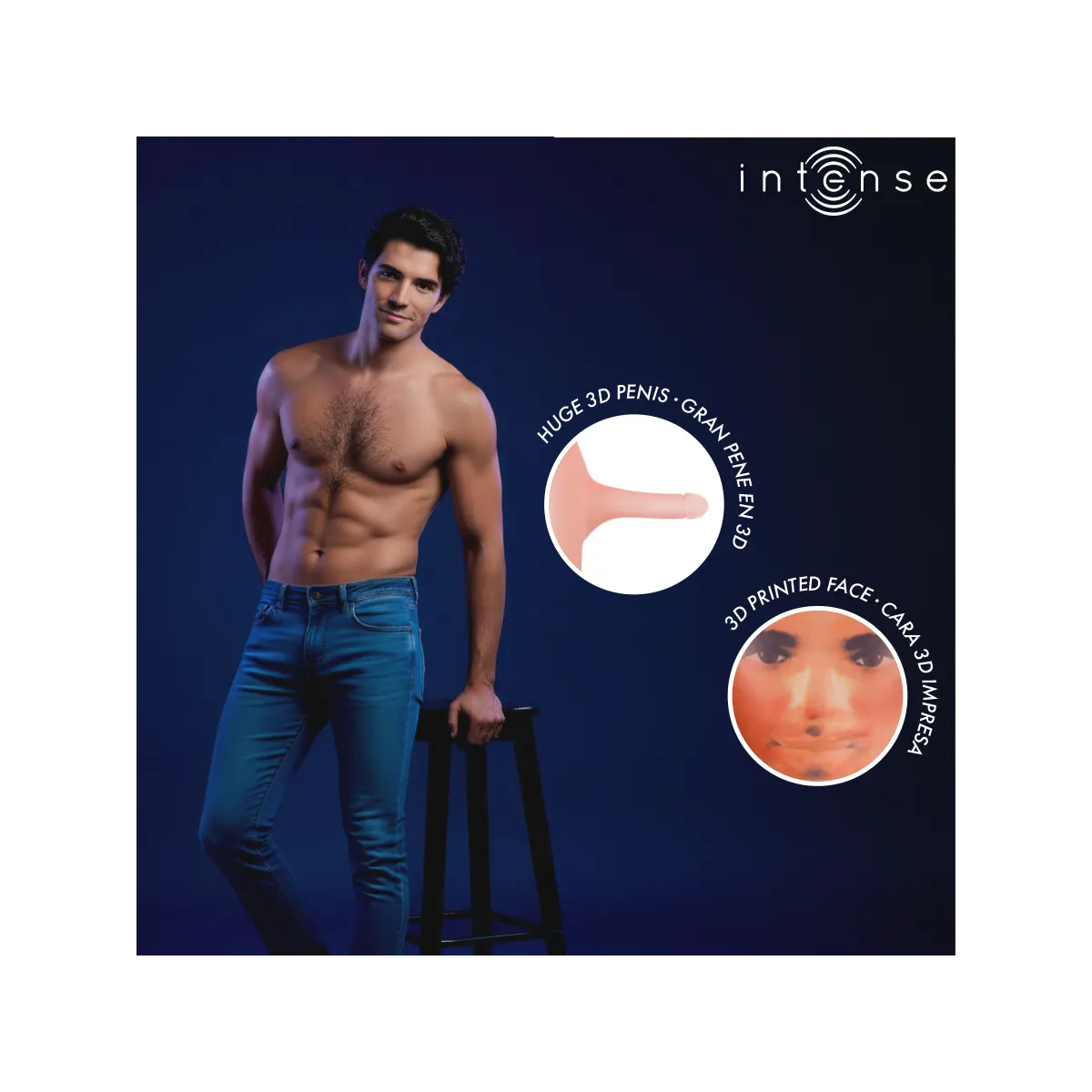 Aufblasbare Puppe anthony mit 3D-Penis von Intense Dolls | Fesselliebe.de