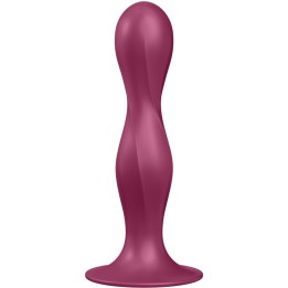 Double Ball-R Silikondildo Granat von Satisfyer Plugs | Fesselliebe.de