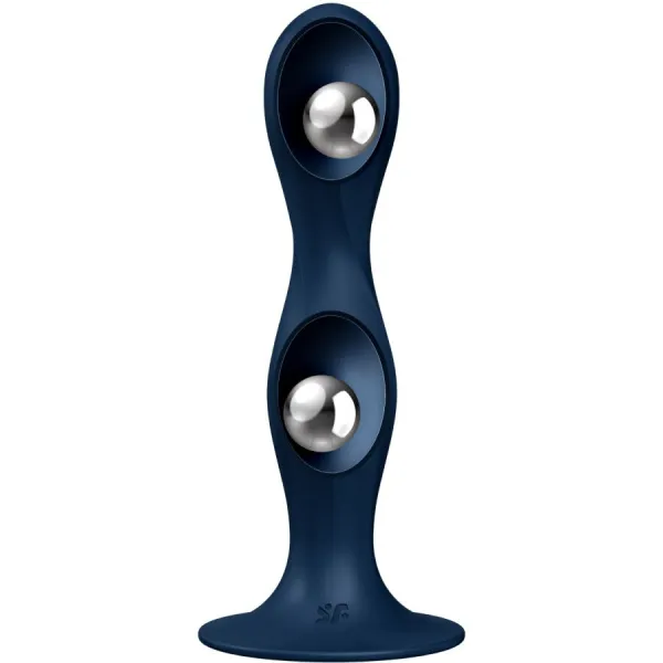 Double Ball-R Silikondildo Blau von Satisfyer Plugs | Fesselliebe.de