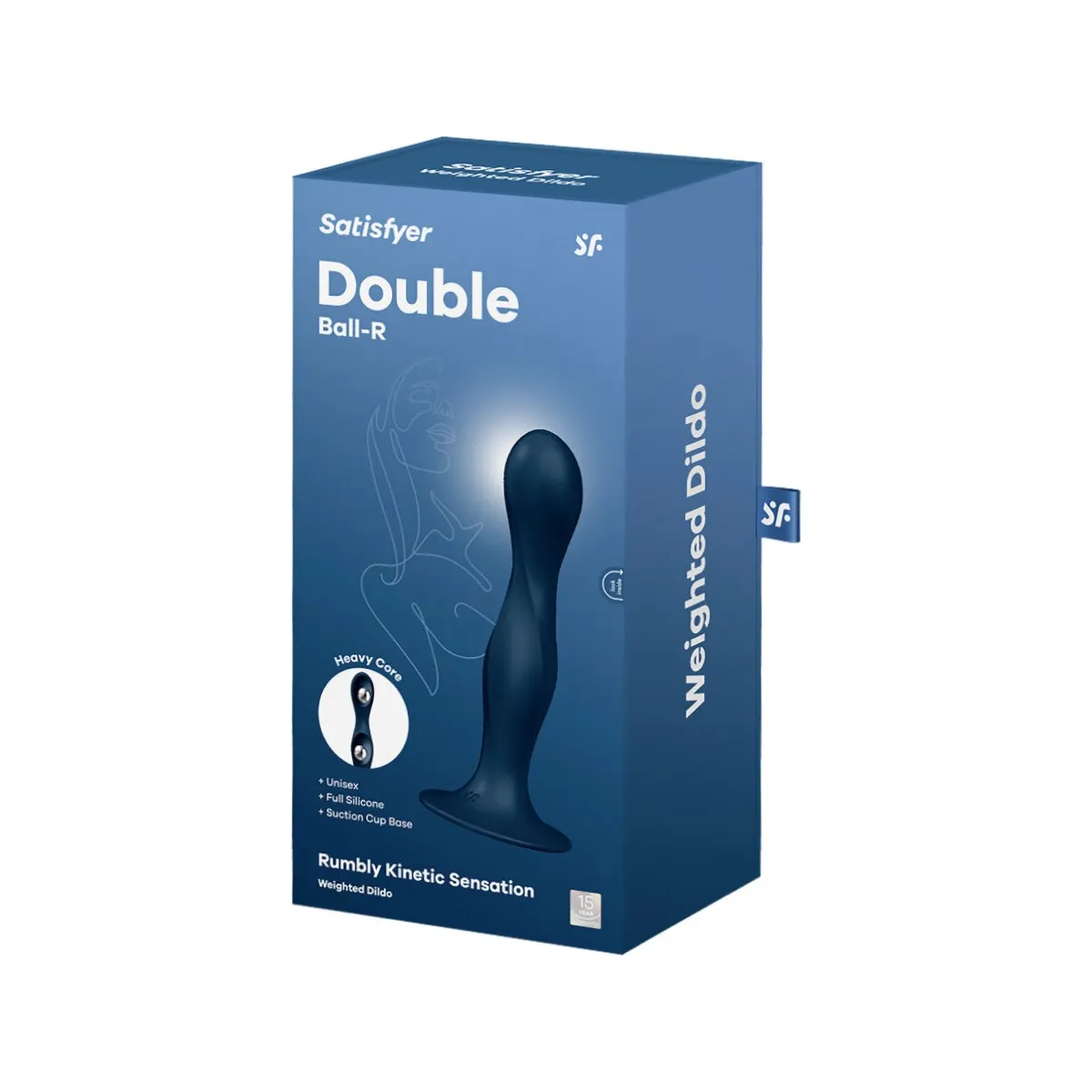 Double Ball-R Silikondildo Blau von Satisfyer Plugs | Fesselliebe.de