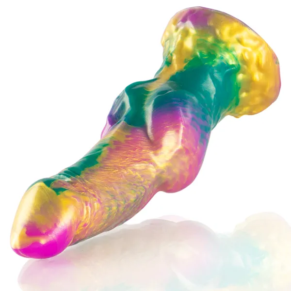 Iris Dildo mit Regenbogenfarbenen Hoden der Vergnügung von Epic | Fesselliebe.de