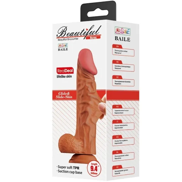 Buraq Realistischer Dildo 24 cm Fleisch von Baile | Fesselliebe.de