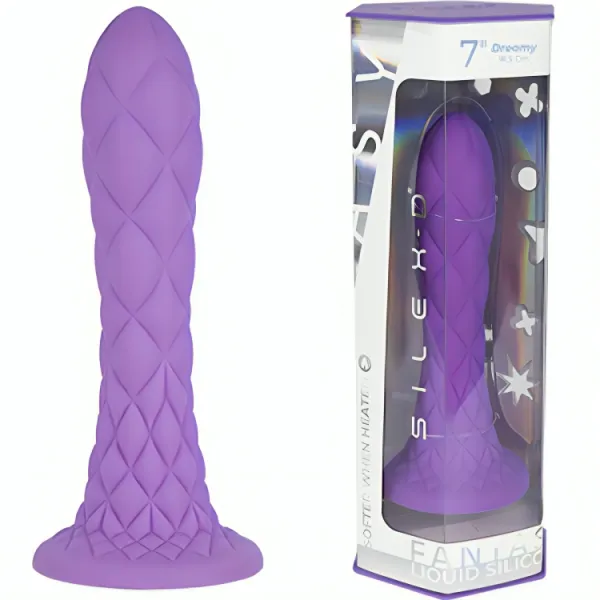 Dreamy Dildo Fantasy Flüssigsilikon Thermoreaktiv Violett 18,5 cm von Silexd | Fesselliebe.de