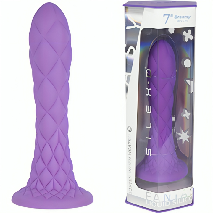 Dreamy Dildo Fantasy Flüssigsilikon Thermoreaktiv Violett 18,5 cm von Silexd | Fesselliebe.de