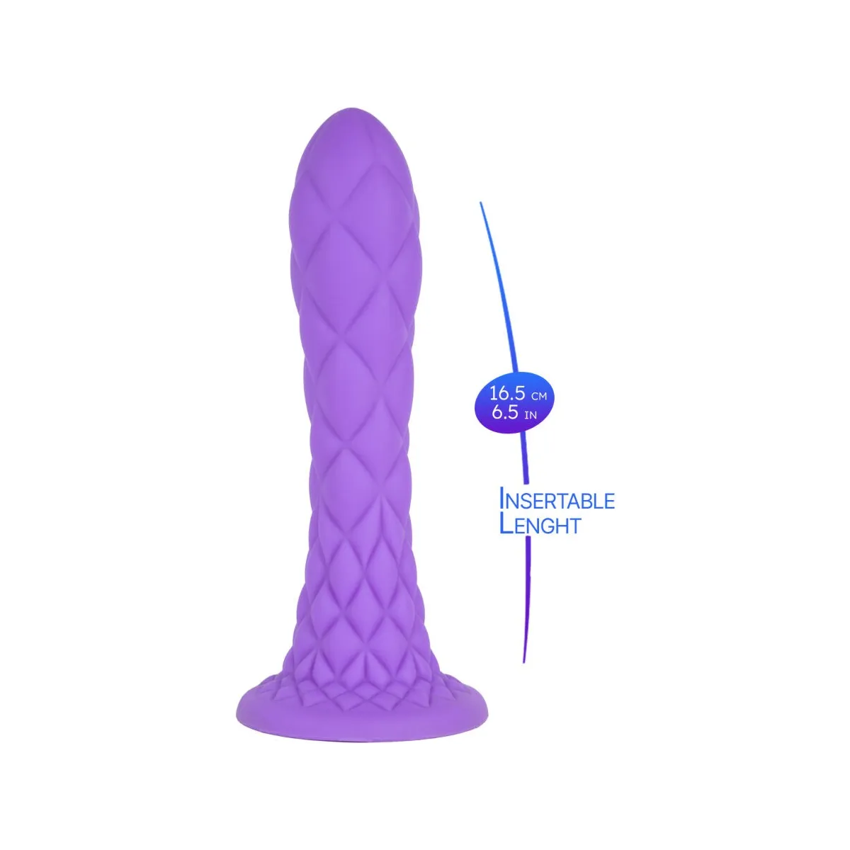 Dreamy Dildo Fantasy Flüssigsilikon Thermoreaktiv Violett 18,5 cm von Silexd | Fesselliebe.de