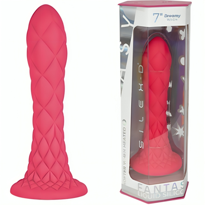 Dreamy Dildo Fantasy Flüssigsilikon Thermoreaktiv Fuchsia 18,5 cm von Silexd | Fesselliebe.de