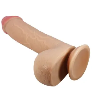 Sliding Skin Series Realistischer Dildo mit Sliding Skin Saugnapfleisch 23,4 cm von Pretty Love High Grade | Fesselliebe.de