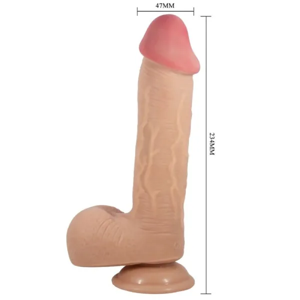Sliding Skin Series Realistischer Dildo mit Sliding Skin Saugnapfleisch 23,4 cm von Pretty Love High Grade | Fesselliebe.de