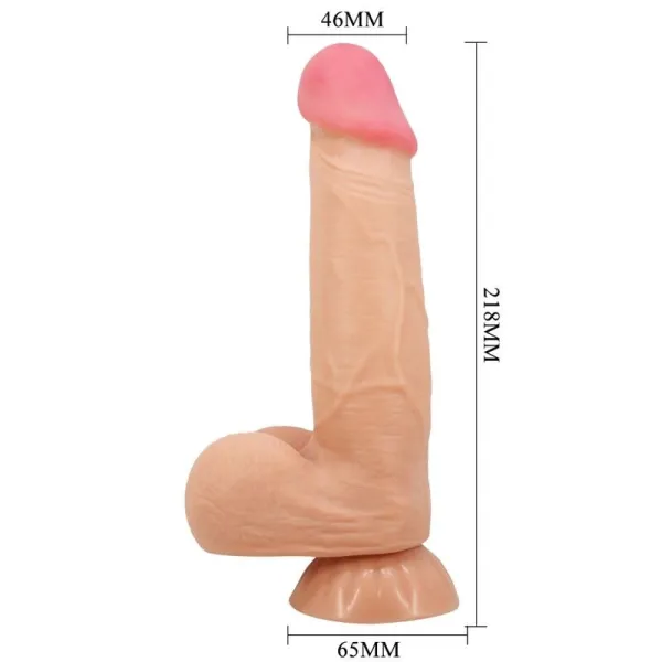 Sliding Skin Series Realistischer Dildo mit Sliding Skin mit Fernbedienung Saugnapfleisch 21,8 cm von Pretty Love High Grade | Fesselliebe.de