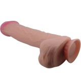 Sliding Skin Series Realistischer Dildo mit Sliding Skin Saugnapf Braun 26 cm von Pretty Love High Grade | Fesselliebe.de