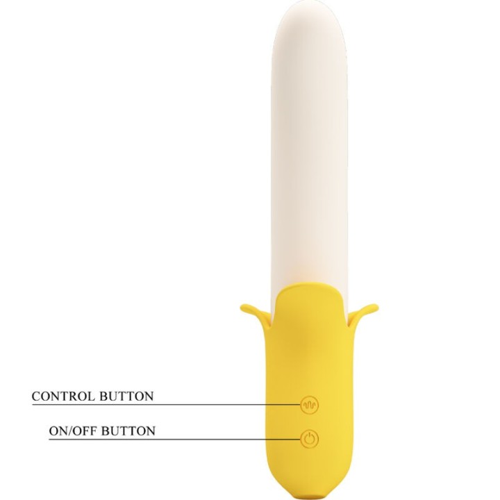 Banana Geek Super Power 7 Vibrationen Up&Down Silikon Schwarz von Pretty Love | Fesselliebe.de