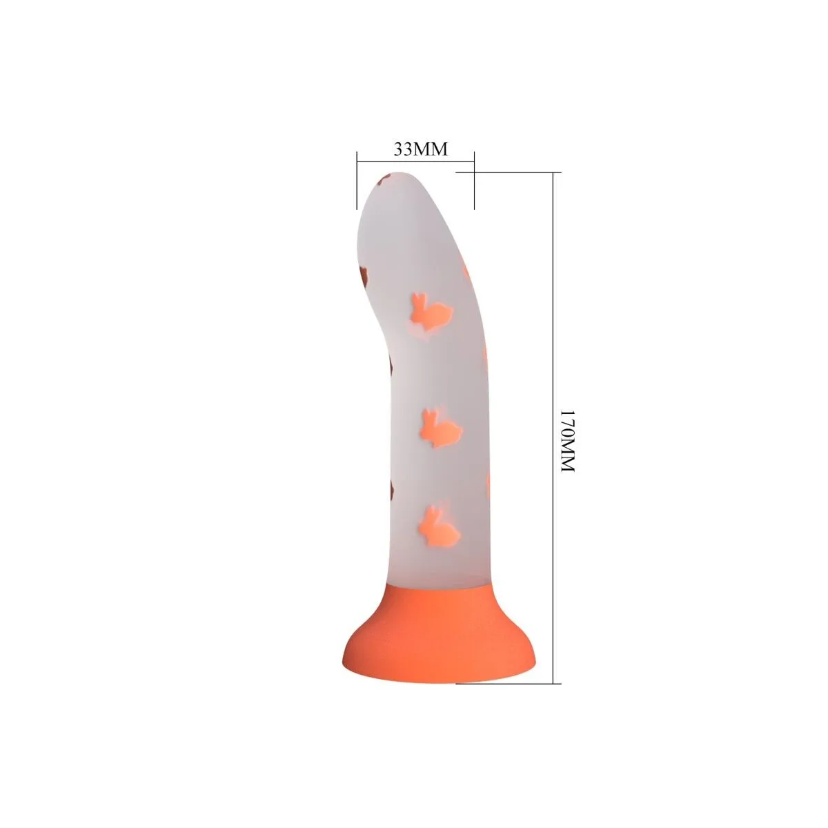 Magischer Nacht-Dildo ohne Vibration Leuchtendes Orange von Pretty Love Flirtation | Fesselliebe.de