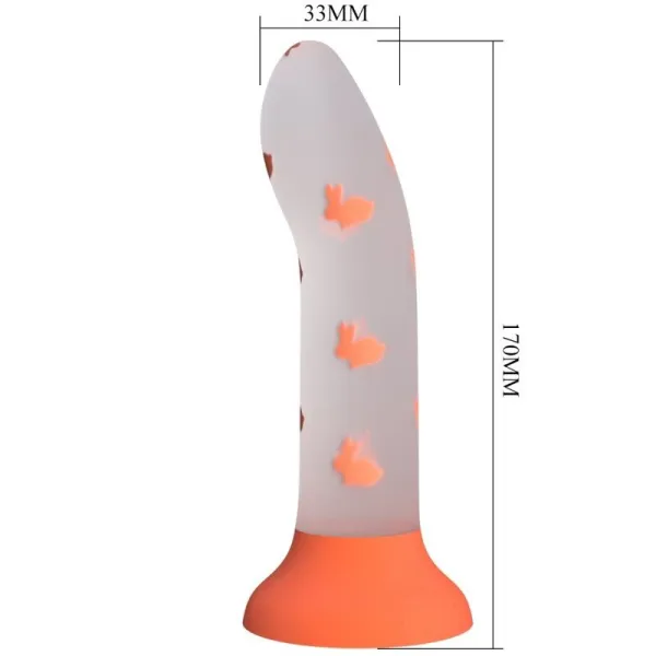 Magischer Nacht-Dildo ohne Vibration Leuchtendes Orange von Pretty Love Flirtation | Fesselliebe.de