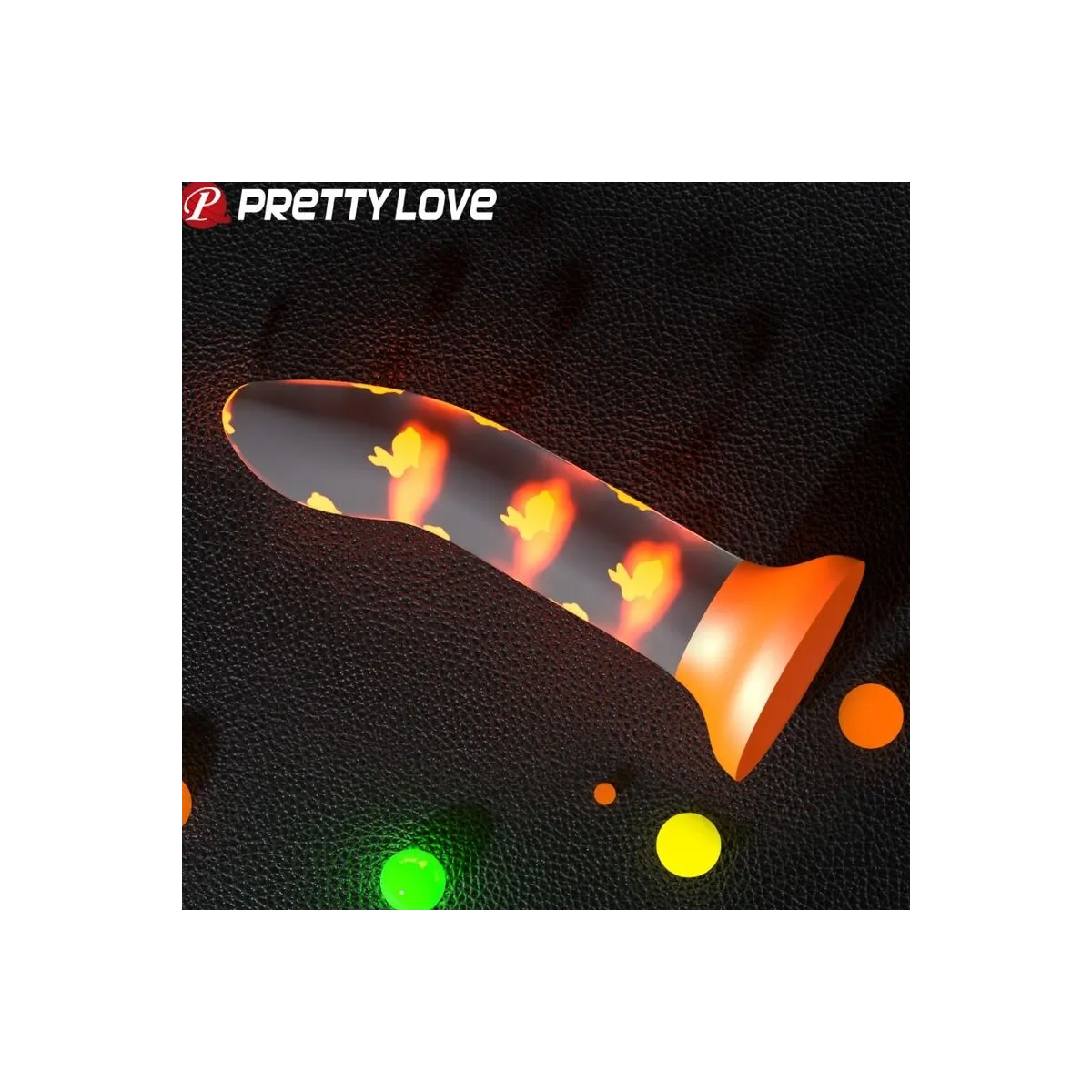 Magischer Nacht-Dildo ohne Vibration Leuchtendes Orange von Pretty Love Flirtation | Fesselliebe.de