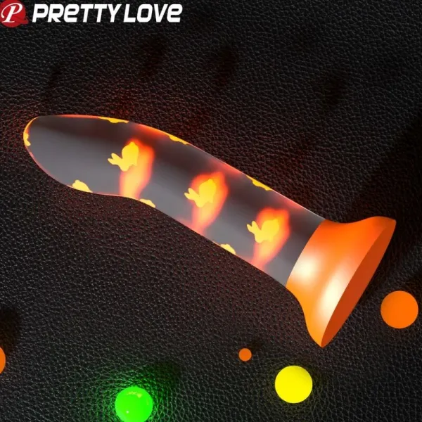Magischer Nacht-Dildo ohne Vibration Leuchtendes Orange von Pretty Love Flirtation | Fesselliebe.de