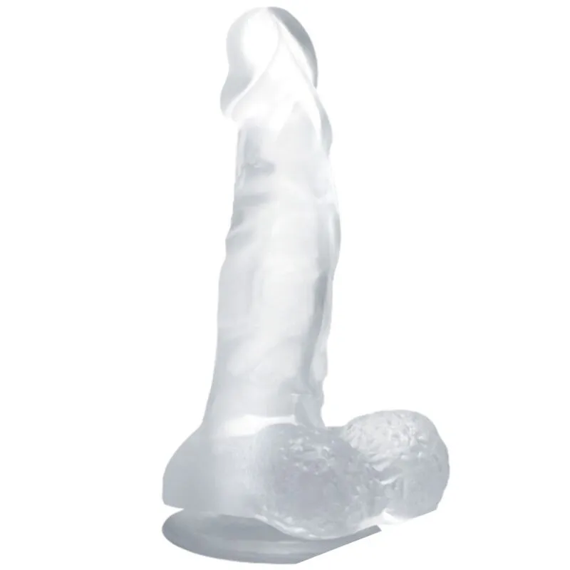 Realistischer Dildo mit Saugnapf und Hoden 16,7 cm Transparent von Baile Dildos | Fesselliebe.de