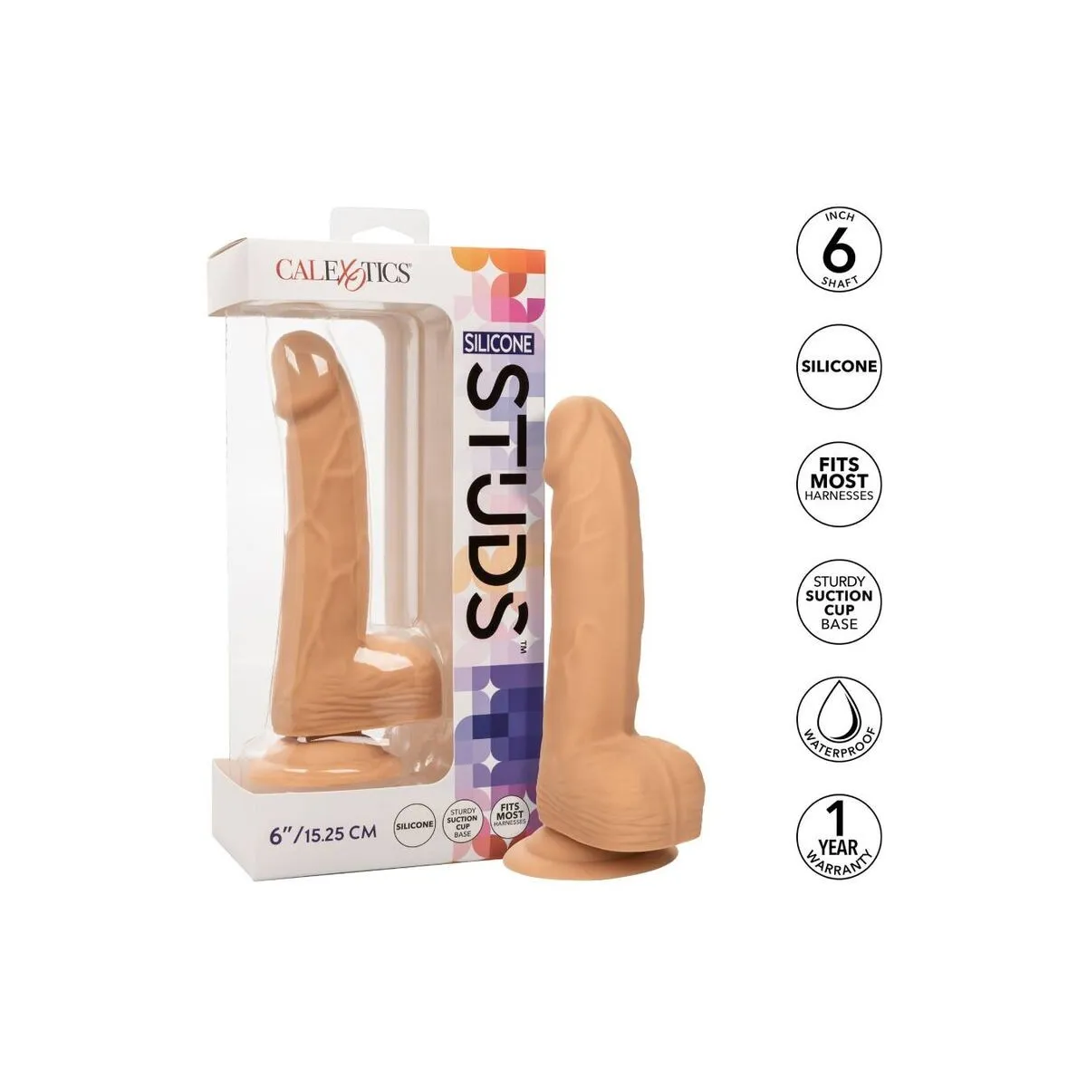 Silikon-Dildo 15,24 cm Haut von Calexotics | Fesselliebe.de
