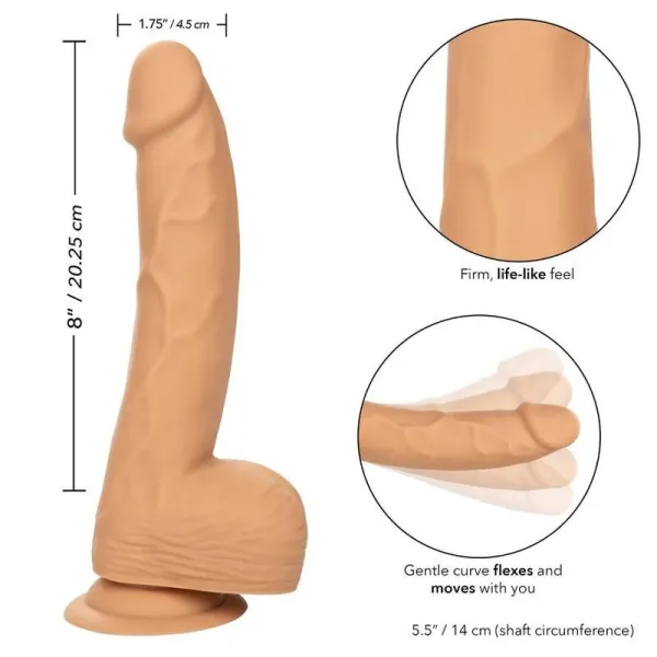Silikon-Dildo 20,32 cm Haut von Calexotics | Fesselliebe.de