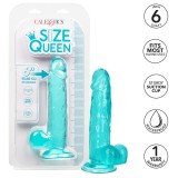 Grösse Königin-Dildo Blau 15,3 cm von Calexotics | Fesselliebe.de