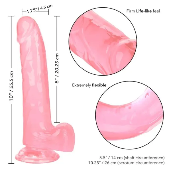 Grösse Königin-Dildo Rosa 20,3 cm von Calexotics | Fesselliebe.de