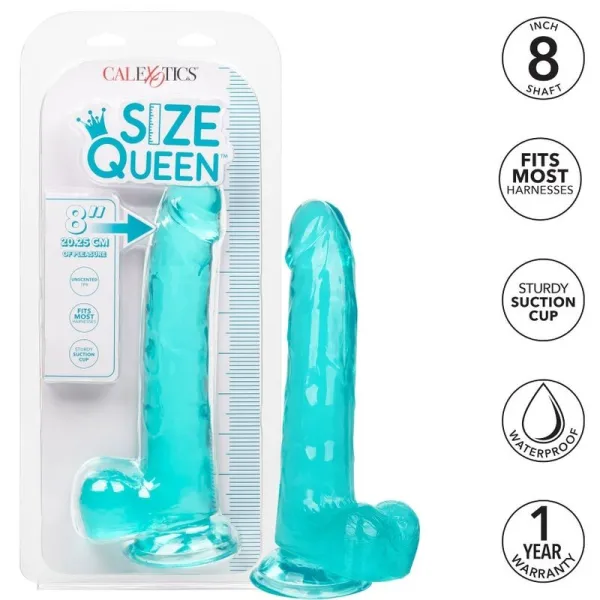 Grösse Königin-Dildo Blau 20,3 cm von Calexotics | Fesselliebe.de