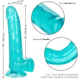Grösse Königin-Dildo Blau 20,3 cm von Calexotics | Fesselliebe.de