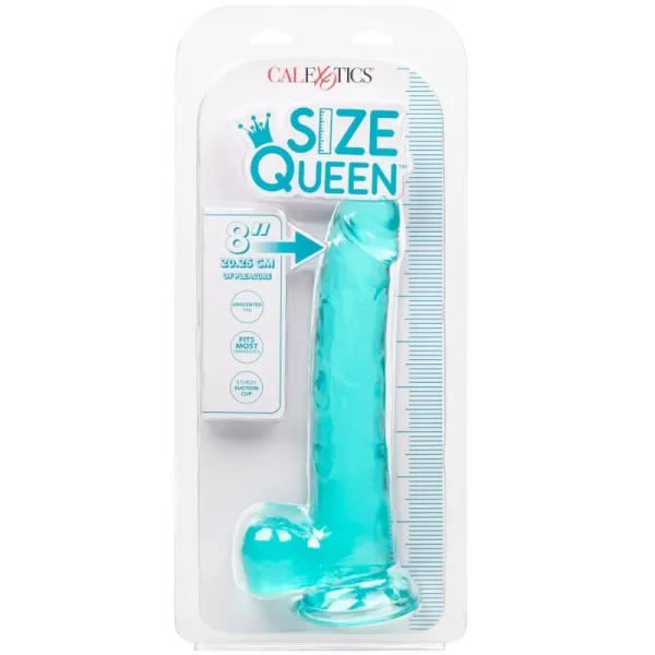 Grösse Königin-Dildo Blau 20,3 cm von Calexotics | Fesselliebe.de