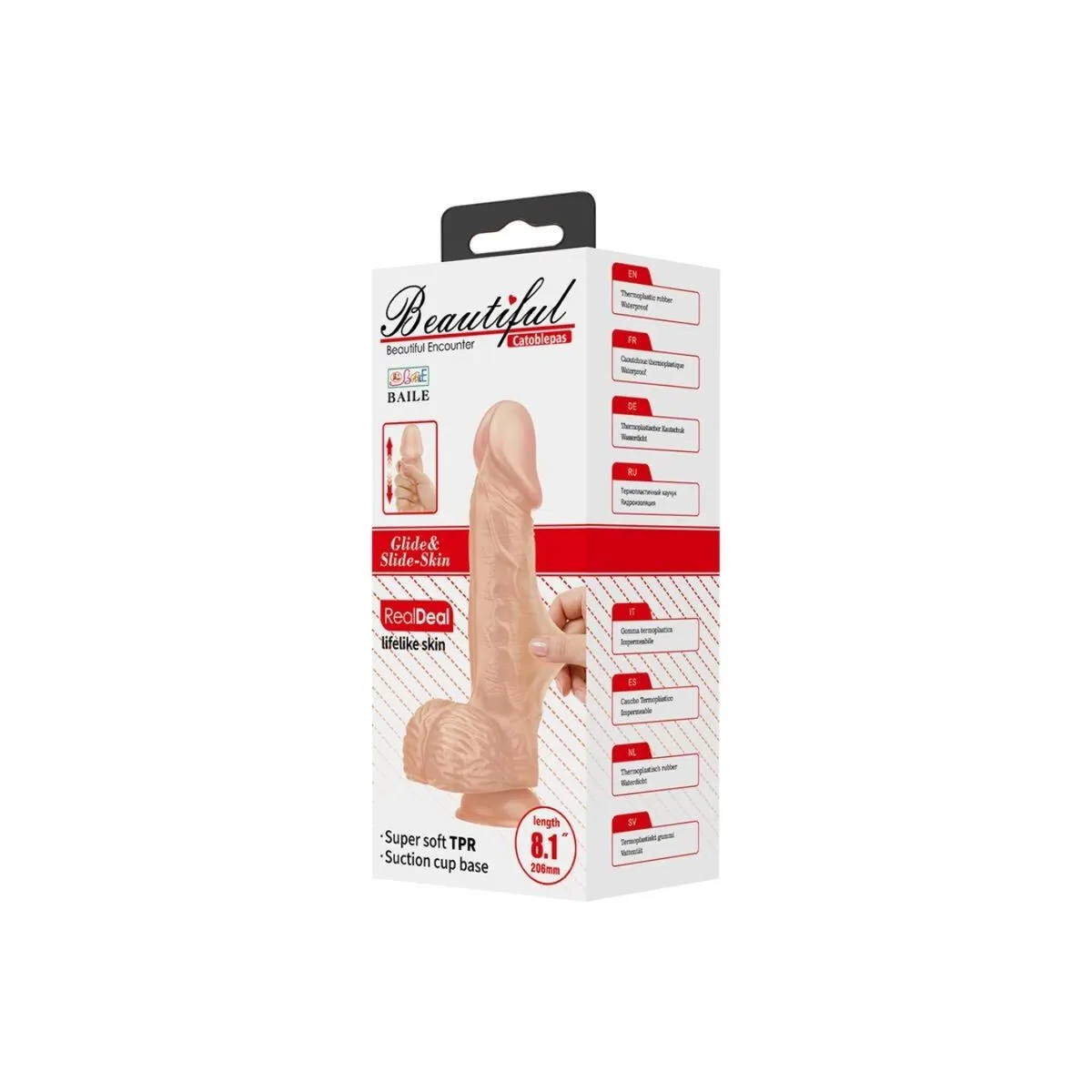 Catoblepas Flexibler Realistischer Dildo 20,6 cm natürlich von Baile Dildos | Fesselliebe.de