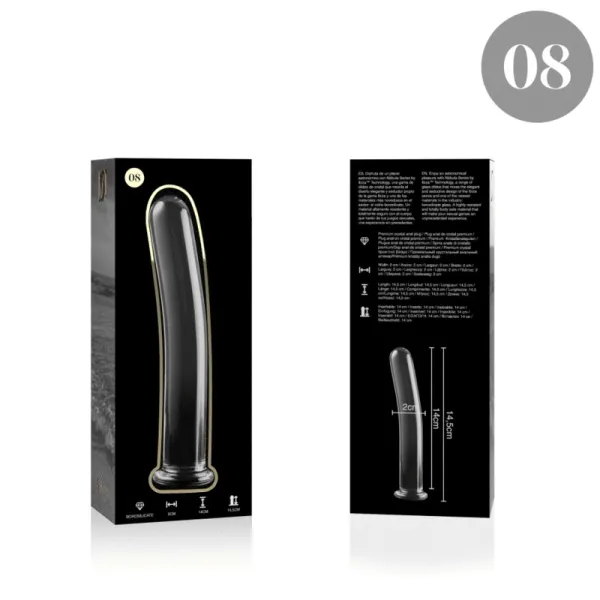 Modell 8 Dildo Borosilikatglas Klar 14,5 cm -O- 2 cm von Nebula Series By Ibiza | Fesselliebe.de