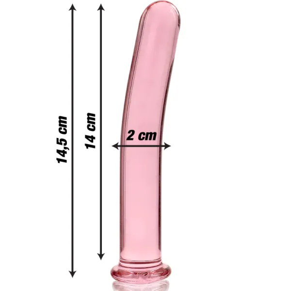 Modell 8 Dildo Borosilikatglas Rosa 14,5 cm -O- 2 cm von Nebula Series By Ibiza | Fesselliebe.de