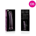 Modell 8 Dildo Borosilikatglas Rosa 14,5 cm -O- 2 cm von Nebula Series By Ibiza