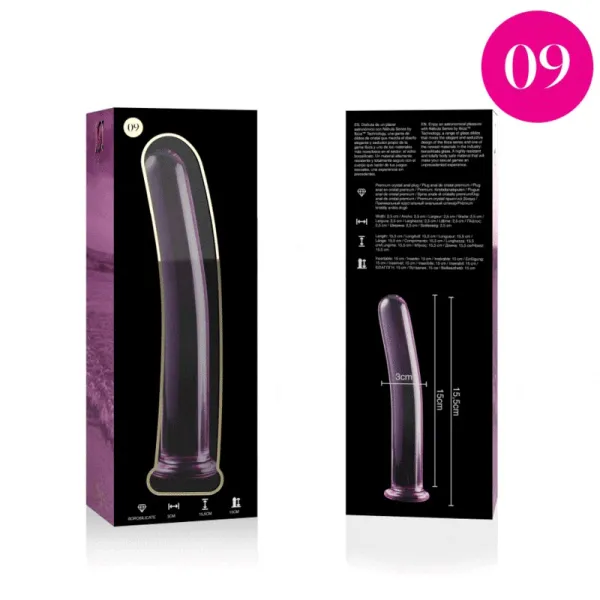 Modell 9 Dildo Borosilikatglas Rosa 15,5 cm -O- 2,5 cm von Nebula Series By Ibiza | Fesselliebe.de