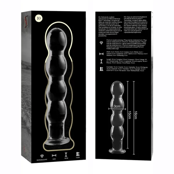 Modell 10 Dildo Borosilikatglas Klar 16,5 cm -O- 3,5 cm von Nebula Series By Ibiza | Fesselliebe.de
