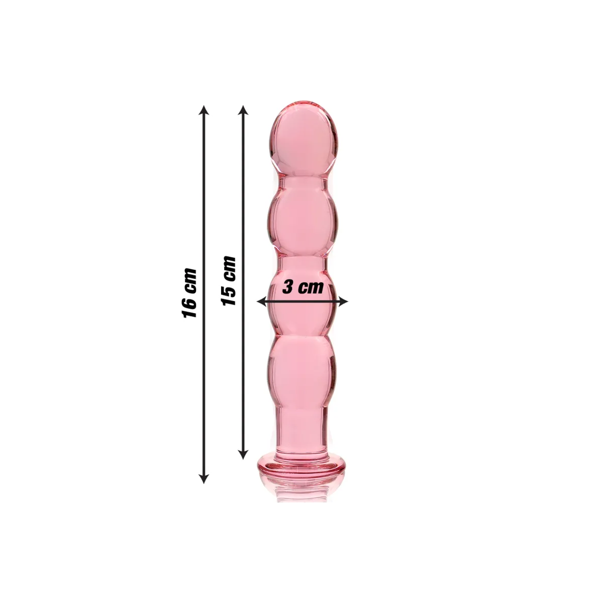 Modell 10 Dildo Borosilikatglas Rosa 16,5 cm -O- 3,5 cm von Nebula Series By Ibiza | Fesselliebe.de