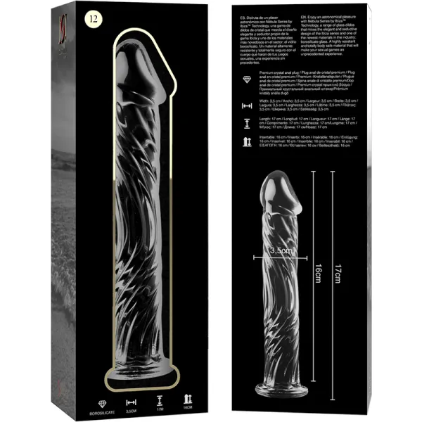 Modell 12 Dildo Borosilikatglas Klar 17 cm -O- 3,5 cm von Nebula Series By Ibiza | Fesselliebe.de