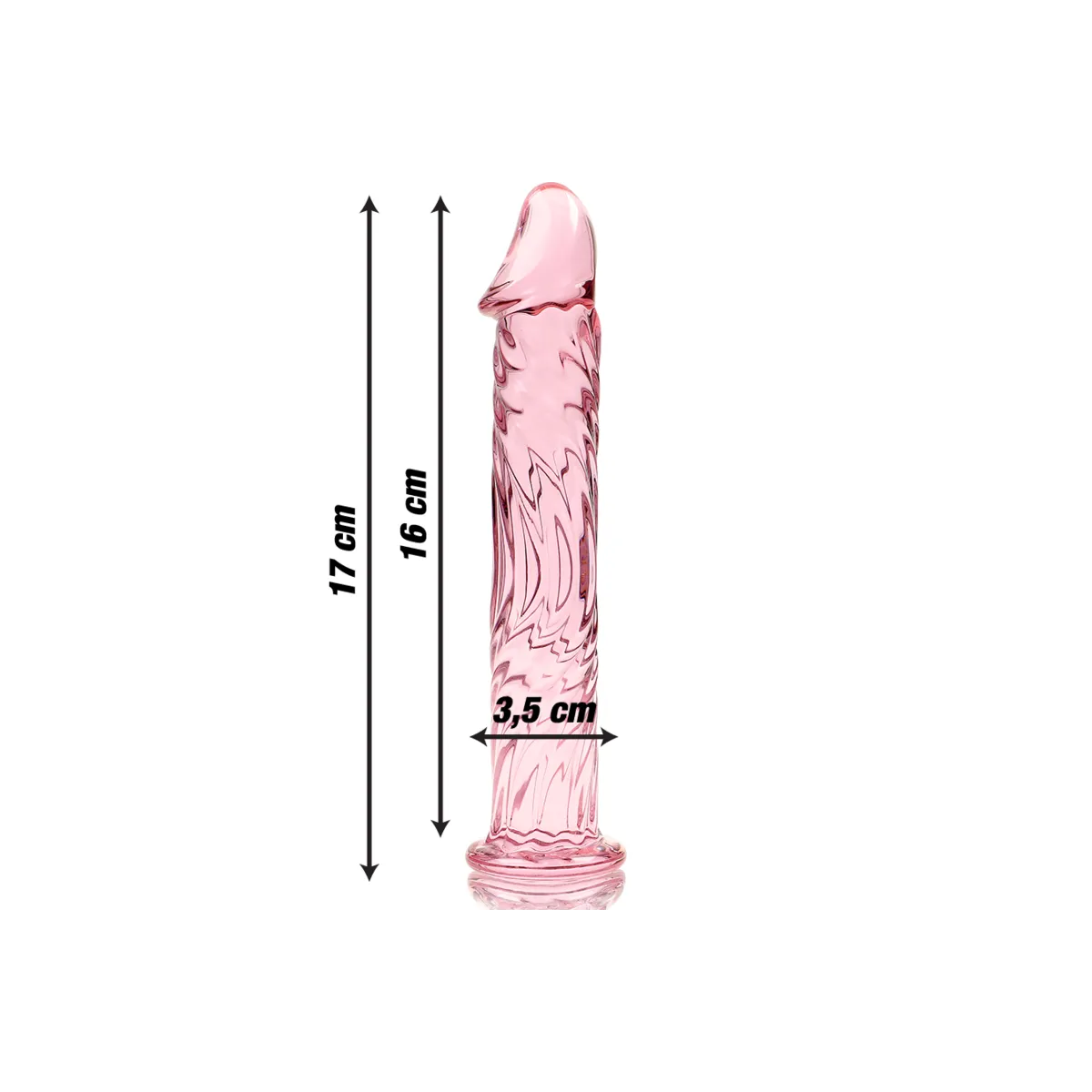 Modell 12 Dildo Borosilikatglas Rosa 17 cm -O- 3,5 cm von Nebula Series By Ibiza | Fesselliebe.de