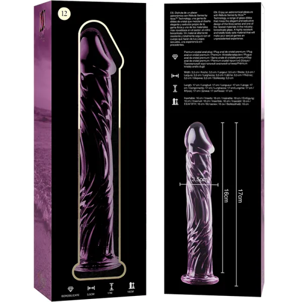 Modell 12 Dildo Borosilikatglas Rosa 17 cm -O- 3,5 cm von Nebula Series By Ibiza | Fesselliebe.de
