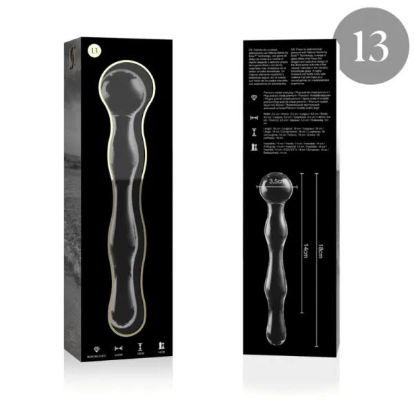 Modell 13 Dildo Borosilikatglas Klar 18 cm -O- 3,5 cm von Nebula Series By Ibiza | Fesselliebe.de