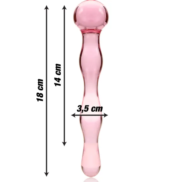 Modell 13 Dildo Borosilikatglas Rosa 18 cm -O- 3,5 cm von Nebula Series By Ibiza | Fesselliebe.de