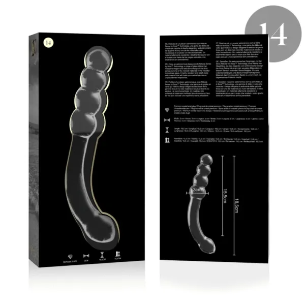 Modell 14 Dildo Borosilikatglas Klar 18,5 cm -O- 3 cm von Nebula Series By Ibiza | Fesselliebe.de
