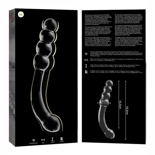 Modell 14 Dildo Borosilikatglas Klar 18,5 cm -O- 3 cm von Nebula Series By Ibiza | Fesselliebe.de