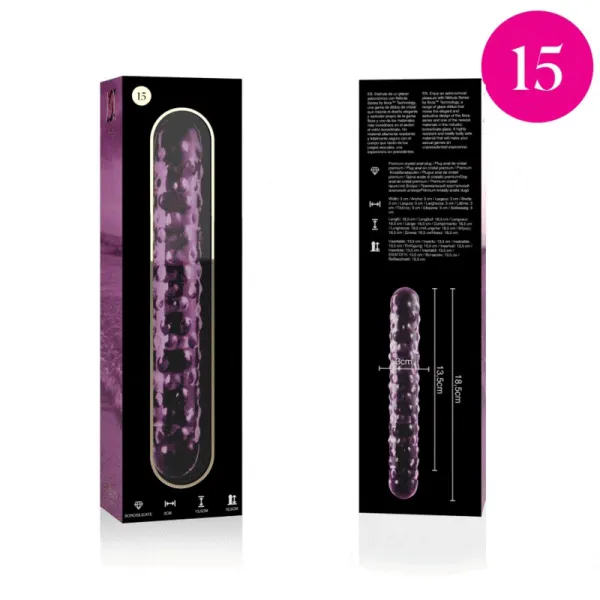 Modell 15 Dildo Borosilikatglas Rosa 18,5 cm -O- 3 cm von Nebula Series By Ibiza | Fesselliebe.de