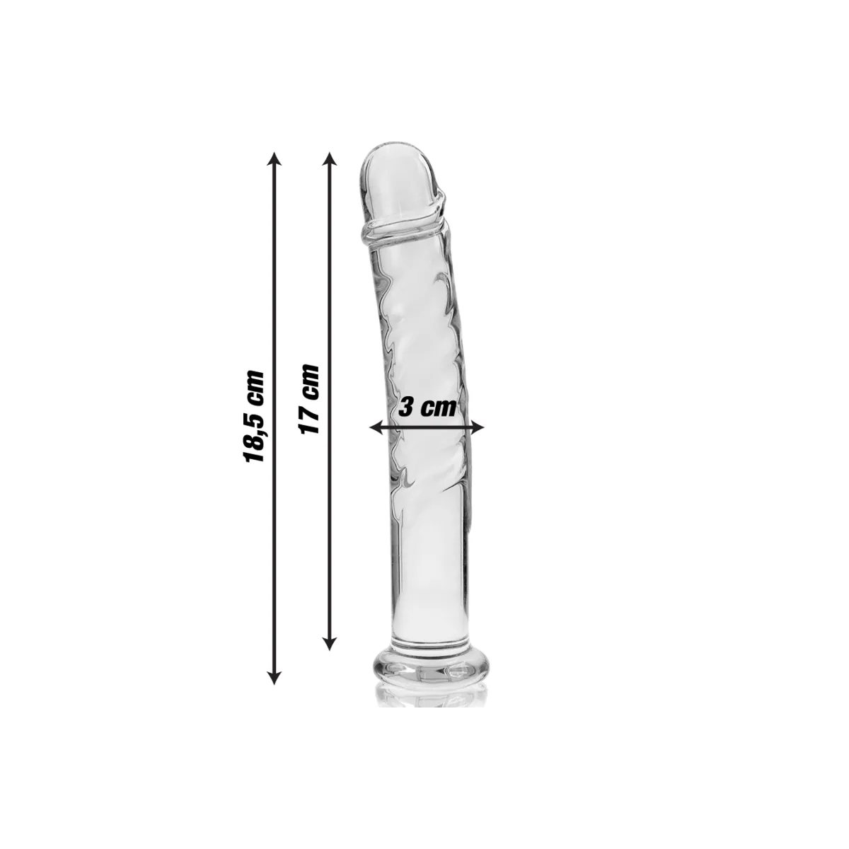Modell 16 Dildo Borosilikatglas Klar 18,5 cm -O- 3 cm von Nebula Series By Ibiza | Fesselliebe.de