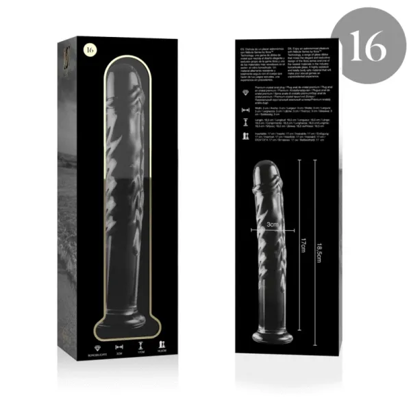 Modell 16 Dildo Borosilikatglas Klar 18,5 cm -O- 3 cm von Nebula Series By Ibiza | Fesselliebe.de