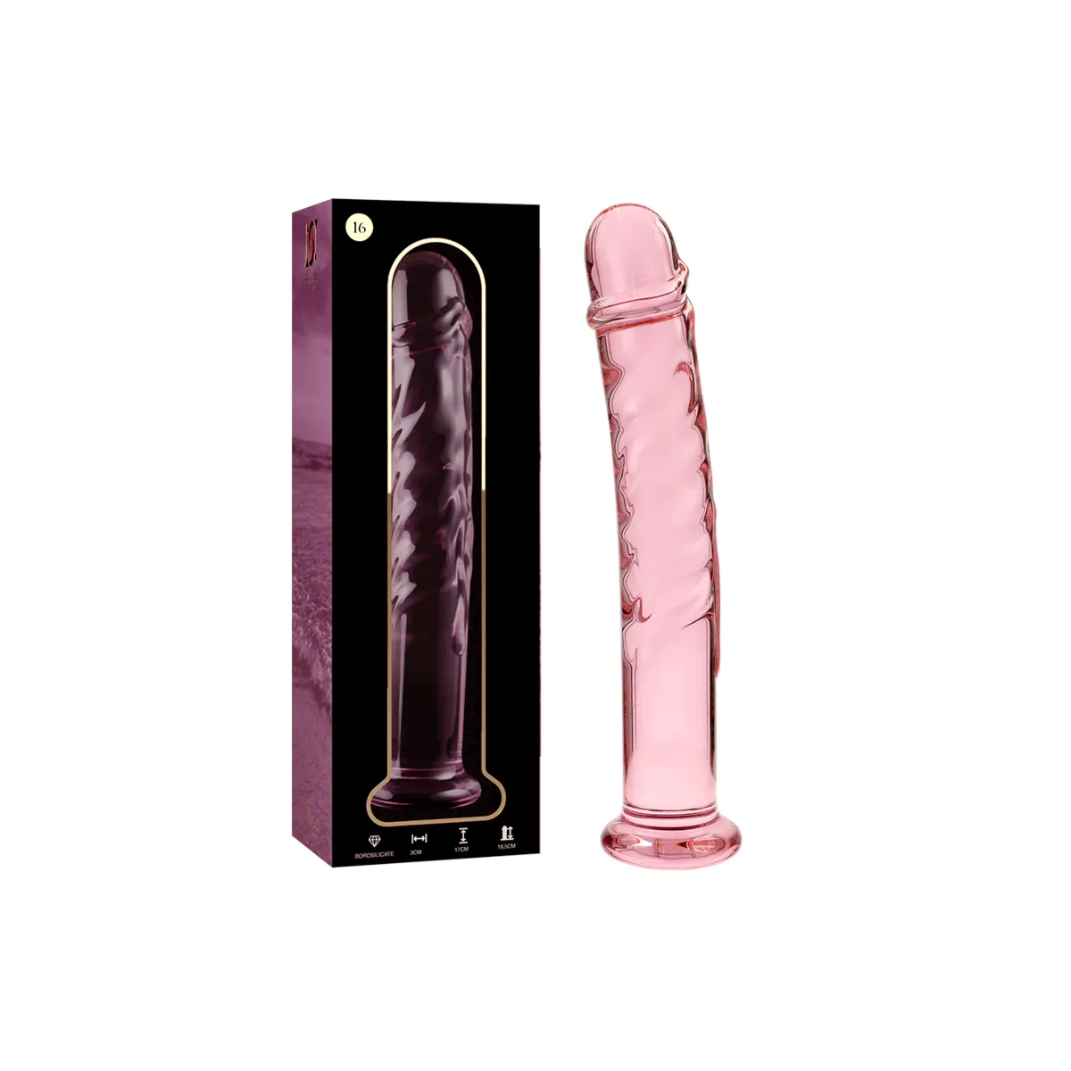 Modell 16 Dildo Borosilikatglas Rosa 18,5 cm -O- 3 cm von Nebula Series By Ibiza | Fesselliebe.de