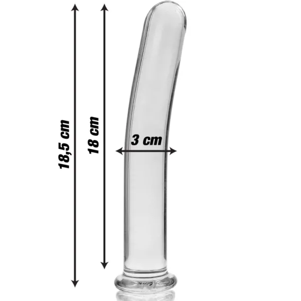 Modell 17 Dildo Borosilikatglas Klar 18,5 cm -O- 3 cm von Nebula Series By Ibiza | Fesselliebe.de