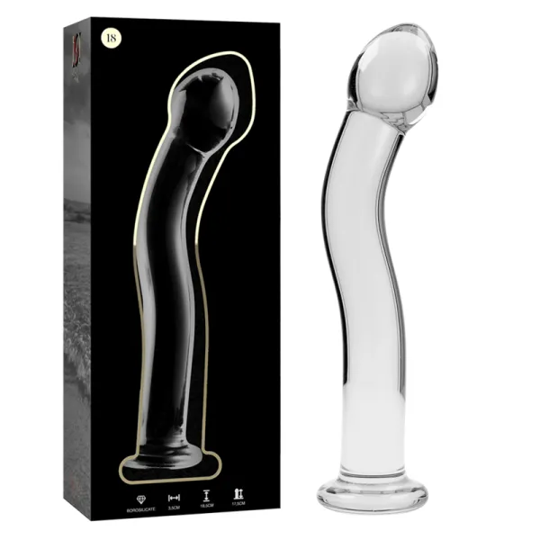 Modell 18 Dildo Borosilikatglas Klar 18,5 cm -O- 3,5 cm von Nebula Series By Ibiza | Fesselliebe.de